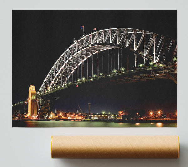 Sydney Harbour Night Light Poster