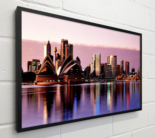 Sydney Harbour Opera House Stunning Pink Reflections