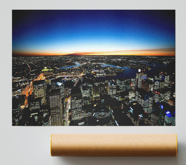 Sydney Night Lights Giclee Print