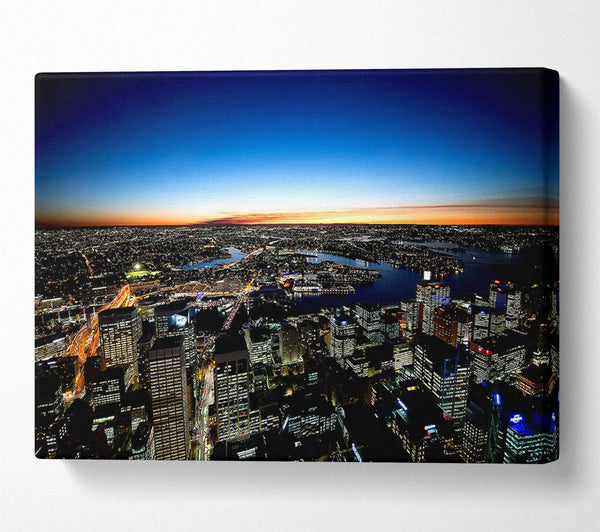  A Canvas Print of Sydney Night Lights Canvas Wall Art