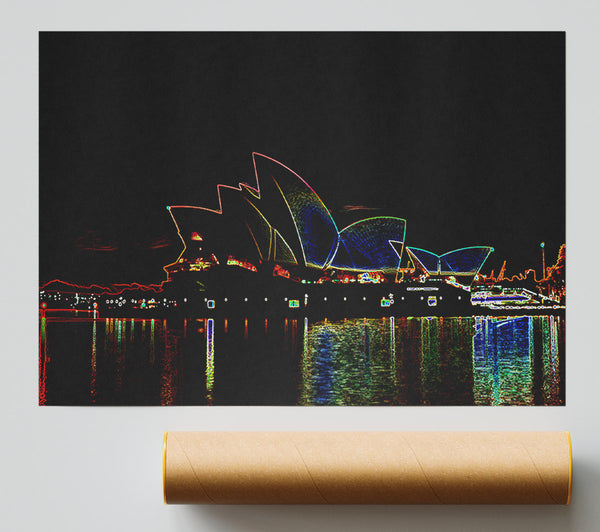 Sydney Opera House Psychedelic Print