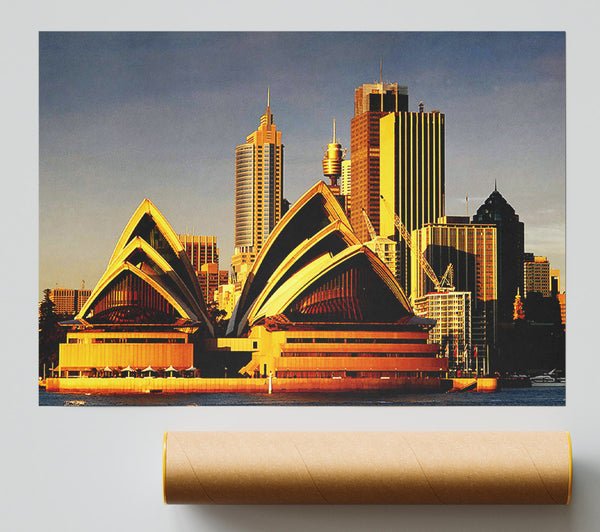 Sydney Opera House Golden Sunlight Print