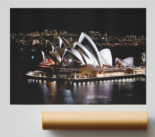Sydney Opera House Night View Print
