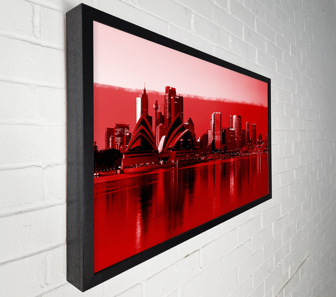  A Canvas Print of Sydney Opera House Red Canvas Art