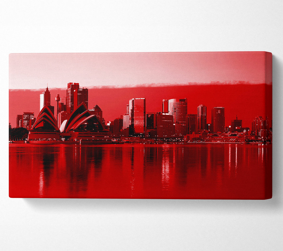  A Canvas Print of Sydney Opera House Red Canvas Art
