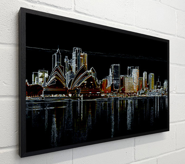 Sydney Skyline Opera House Psychedelic