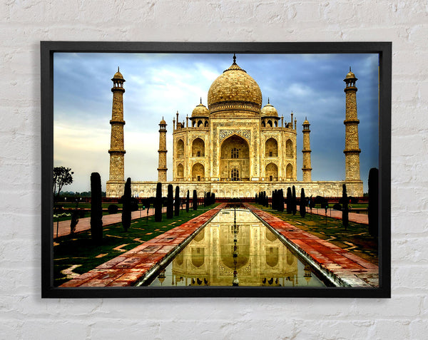 Taj Mahal India Reflections Framed Print