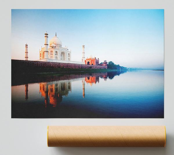 Taj Mahal Water Reflections Print