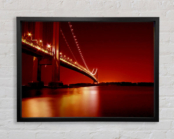 The Golden Gate Bridge Orange Framed Print