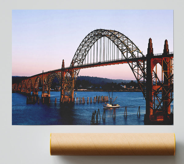 The Gothic Bridge Over The River Poster