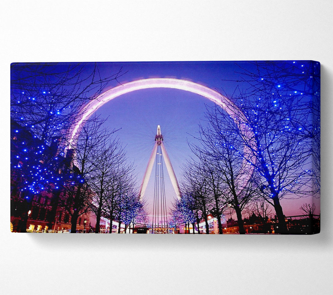  A Canvas Print of The London Eye At Dusk Canvas Art