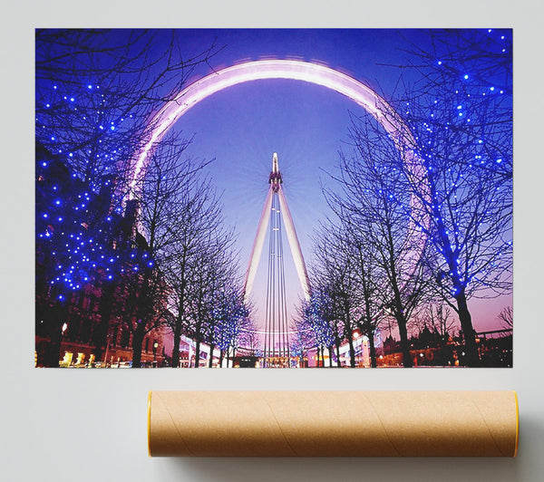 The London Eye At Dusk Giclee Print