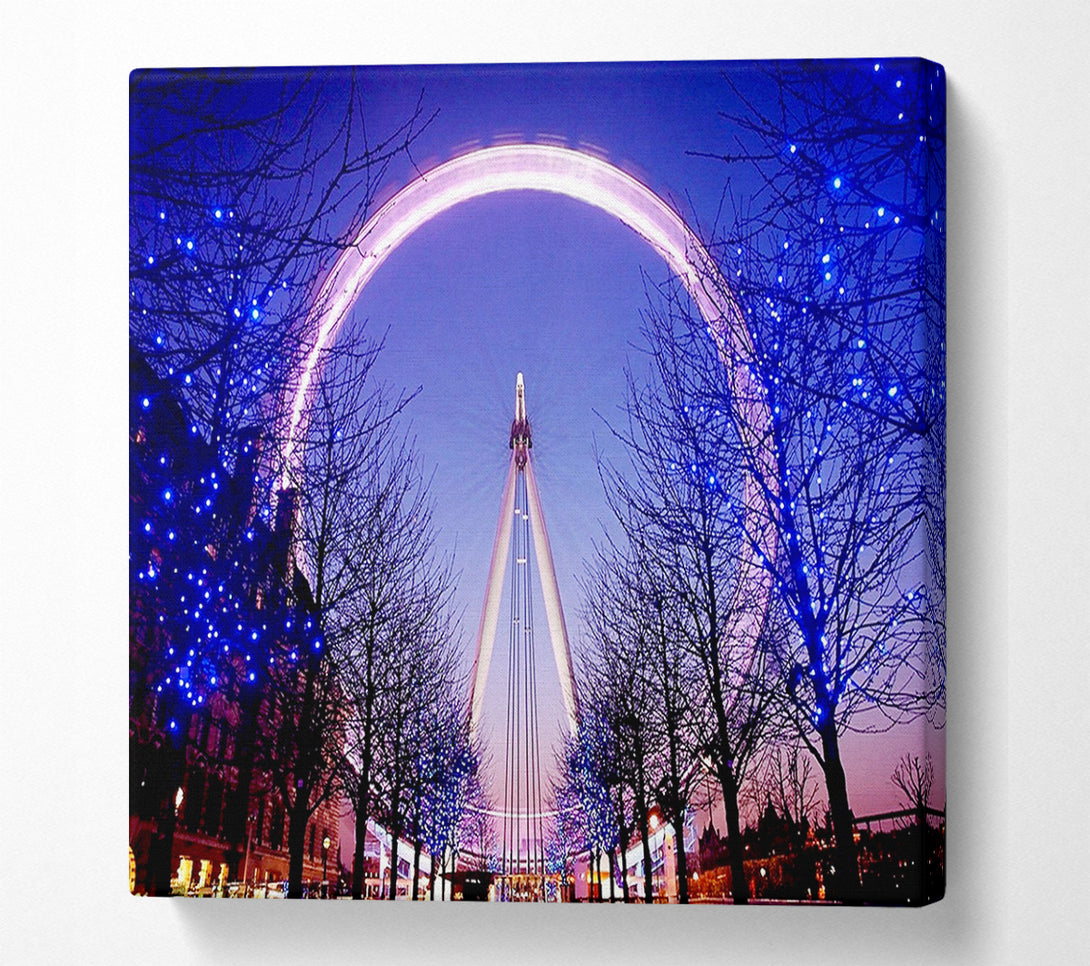  A Canvas Print of The London Eye At Dusk Canvas Art