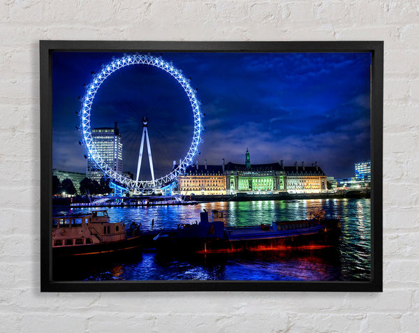 The London Eye At Night Framed Print