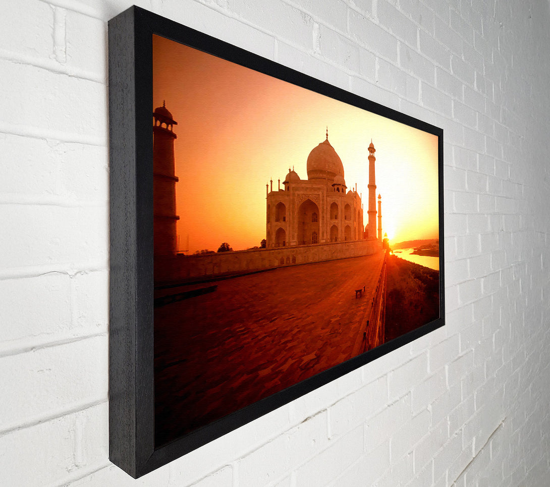  A Canvas Print of The Taj Mahal At Sunset India Canvas Wall Art