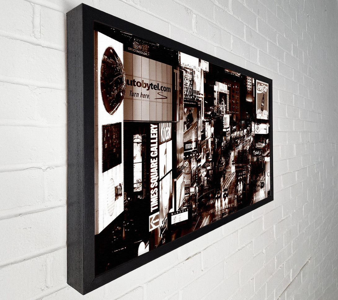  A Canvas Print of Times Square New York Brown Canvas Print