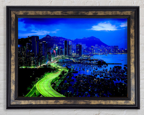 Tokyo Blues Framed Print