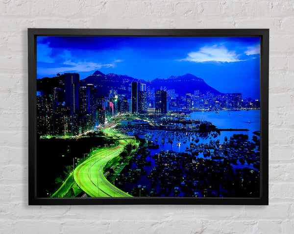 Tokyo Blues Framed Print