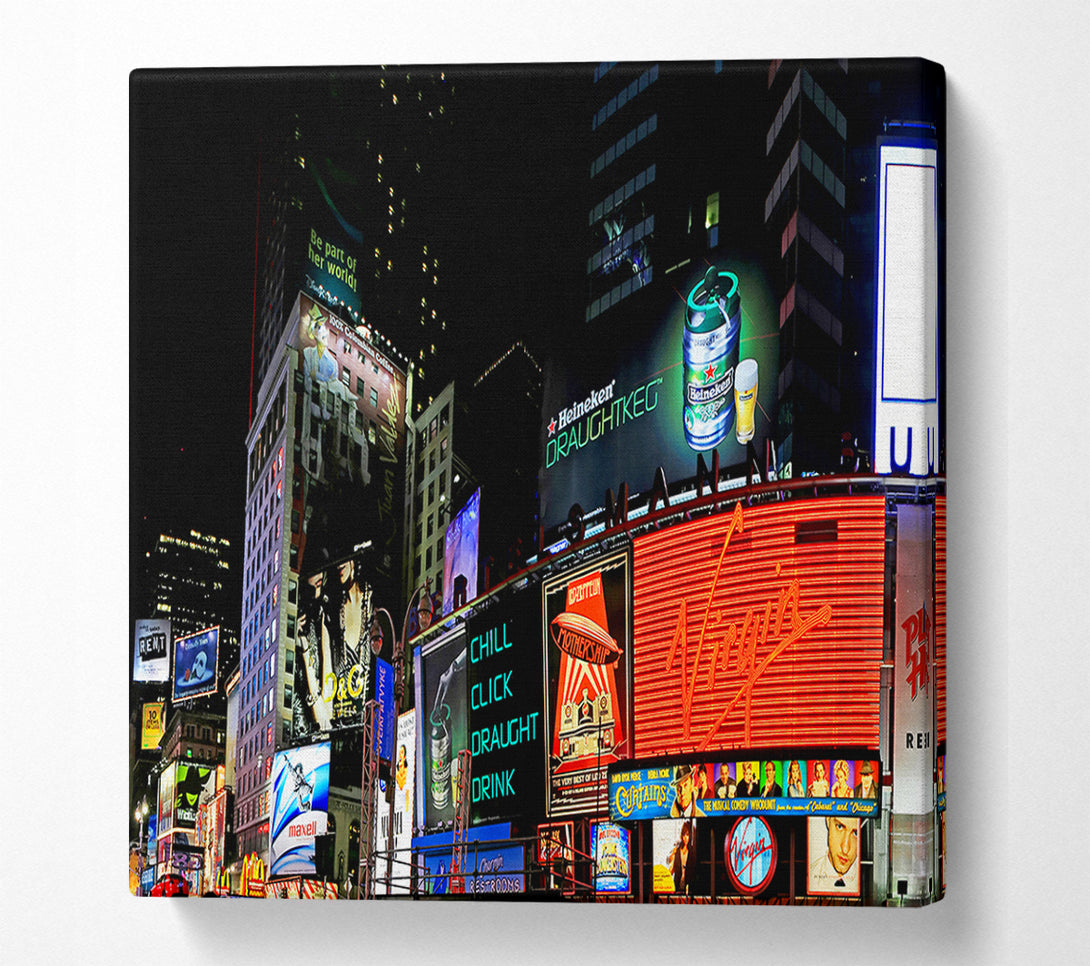  A Canvas Print of Tokyo City Night Lights Canvas Art