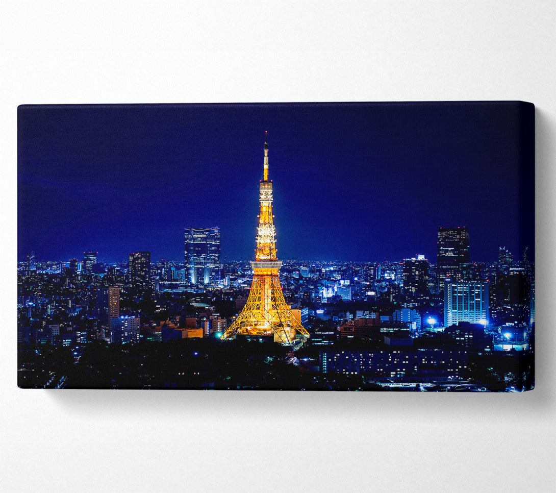  A Canvas Print of Tokyo Tower At Night Canvas Print