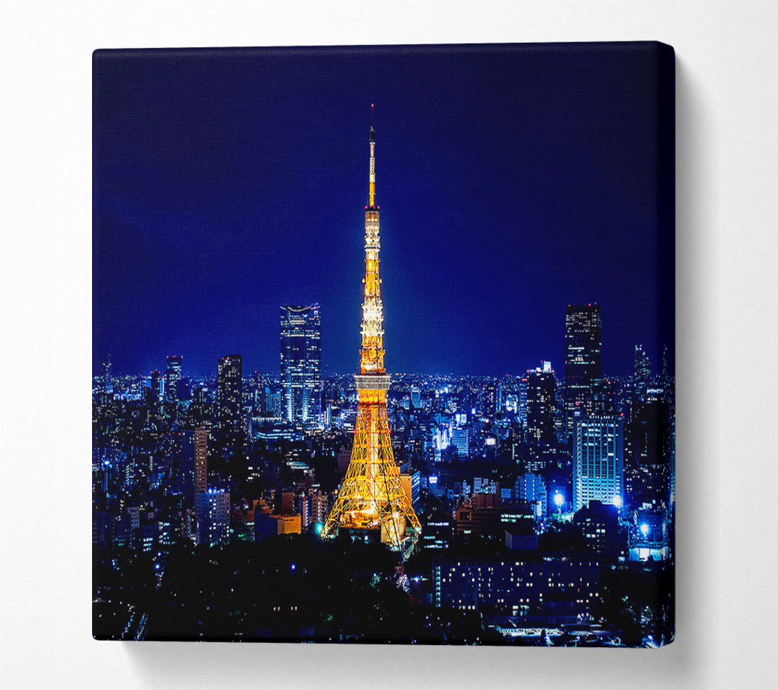  A Canvas Print of Tokyo Tower At Night Canvas Print