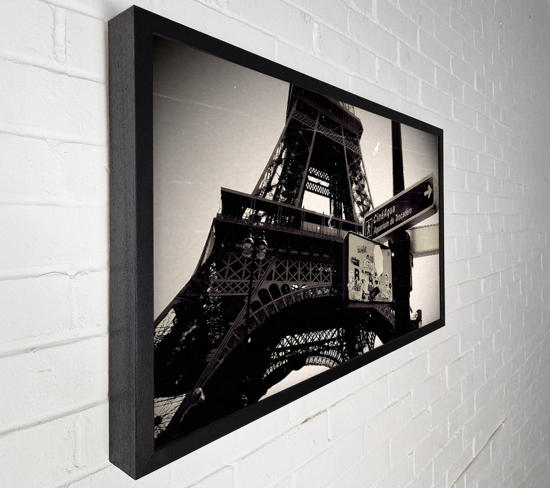  A Canvas Print of Tour Eiffel Tower Vintage B n W Canvas Wall Art