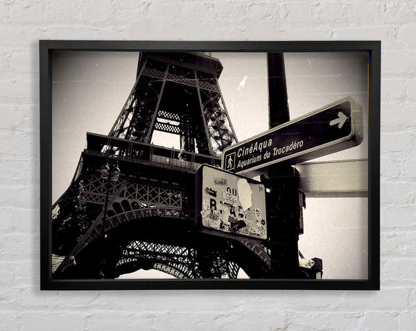 Tour Eiffelturm Vintage B n W 