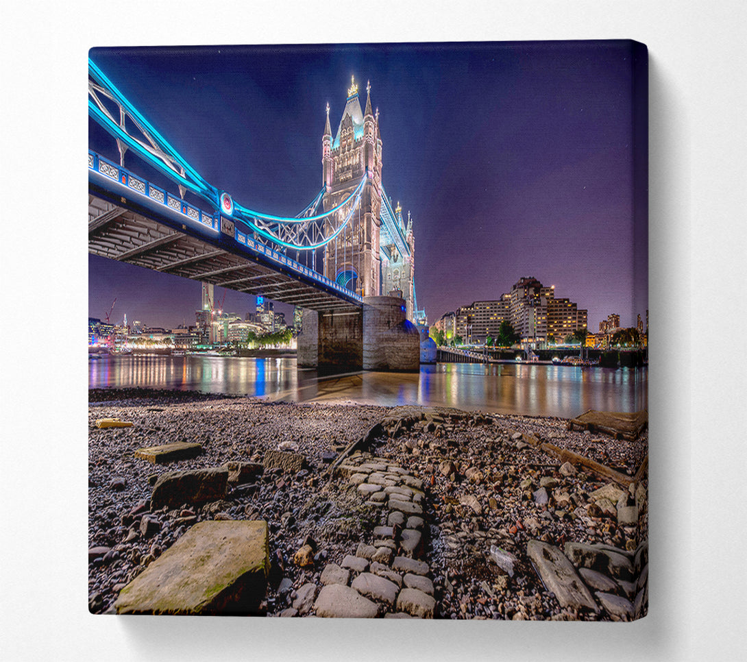  A Canvas Print of Tower Bridge Waters Canvas Wall Art