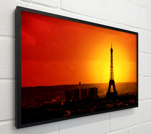 Eiffel Tower Sun Glow