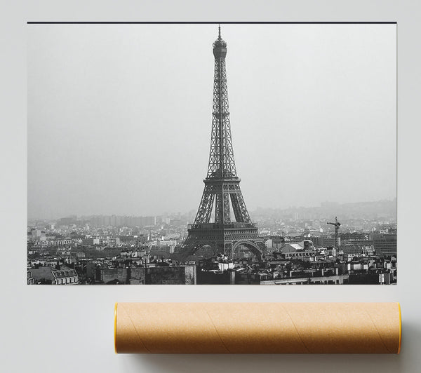 Tower Eiffel Black And White Giclee Print