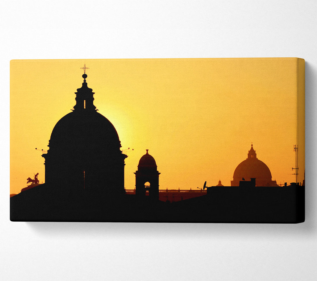  A Canvas Print of Turkish Rooftop Sunset Canvas Art