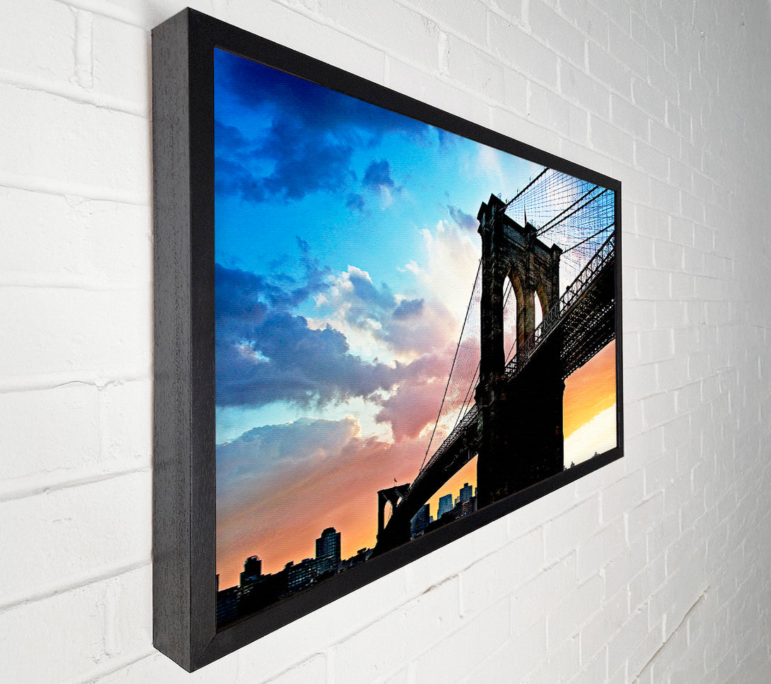  A Canvas Print of Under Brooklyn Bridge Sunlight Canvas Print