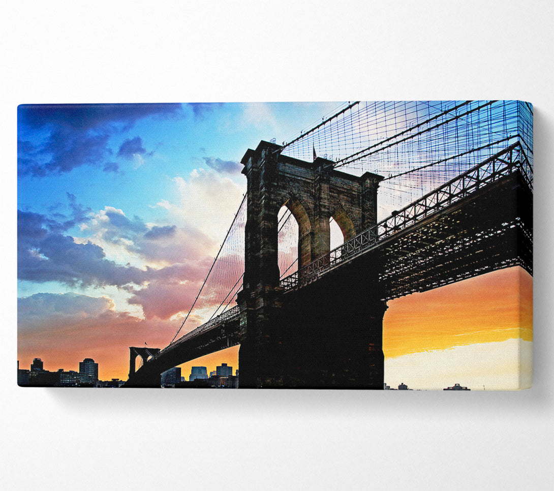  A Canvas Print of Under Brooklyn Bridge Sunlight Canvas Print