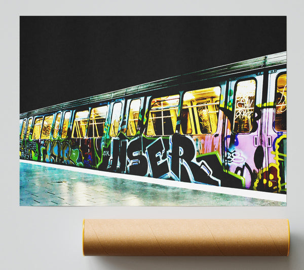 Underground Graffiti Tube Poster