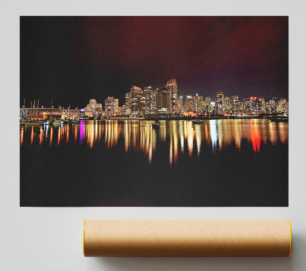 Vancouver City Nights Poster