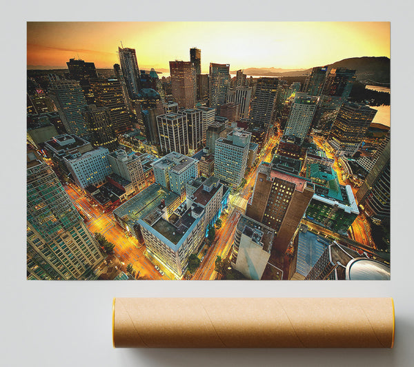 Vancouver Sunset Canada Giclee Print