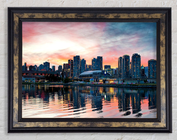 Vancouver Sunset Framed Print