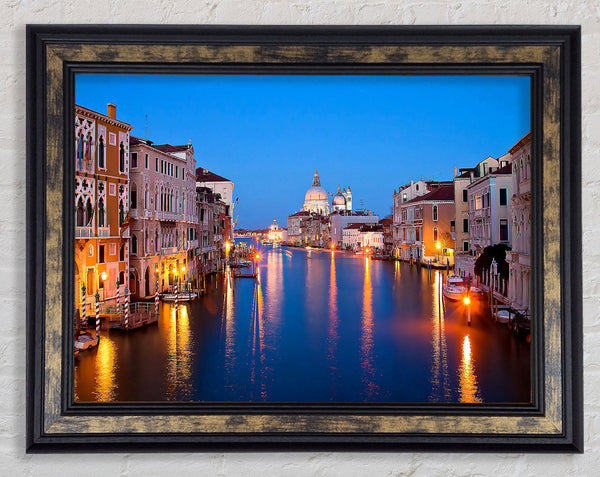 Venice At Night Framed Print
