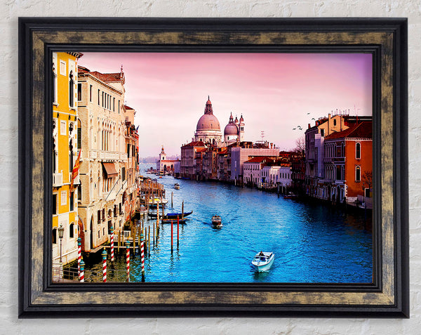 Venice On The River Framed Print