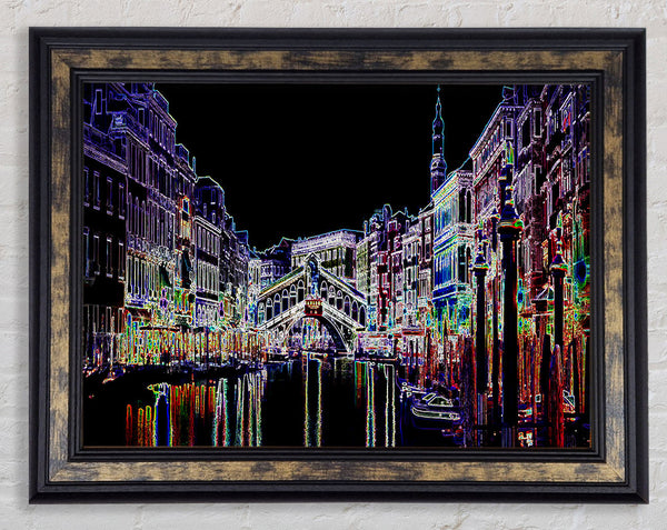 Venice Psychedelic Framed Print