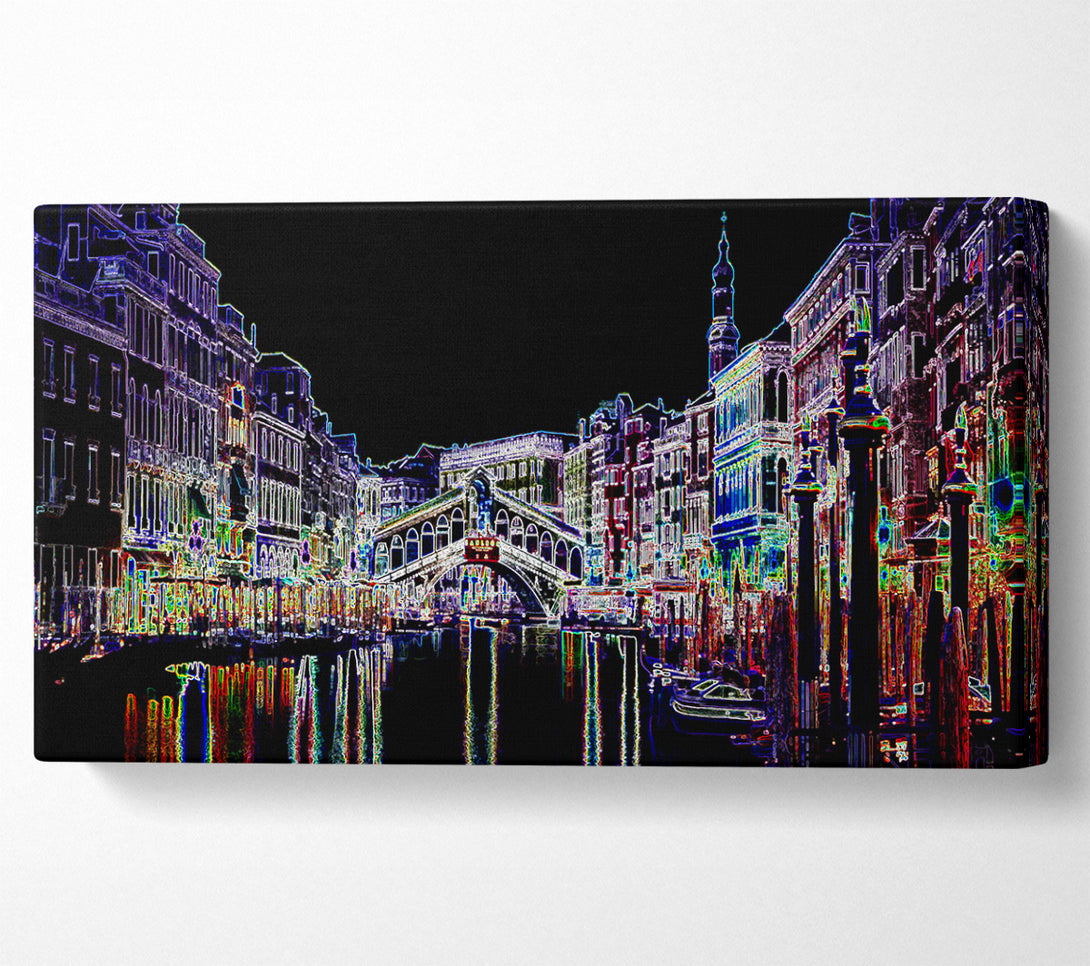 A Canvas Print of Venice Psychedelic Canvas Art