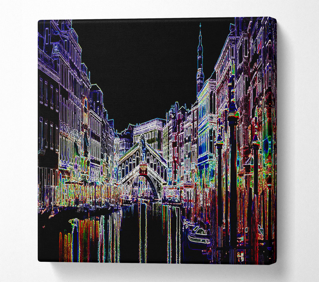  A Canvas Print of Venice Psychedelic Canvas Art
