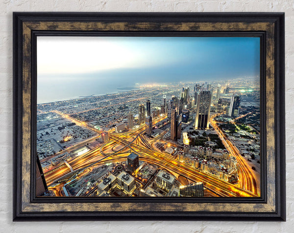 View From Burj Khalifa Dubai Framed Print