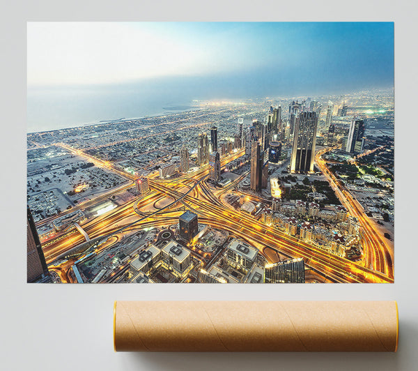View From Burj Khalifa Dubai Poster