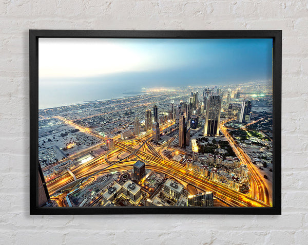 View From Burj Khalifa Dubai Framed Print