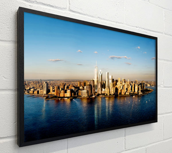 View Of New York In Golden Sunlight