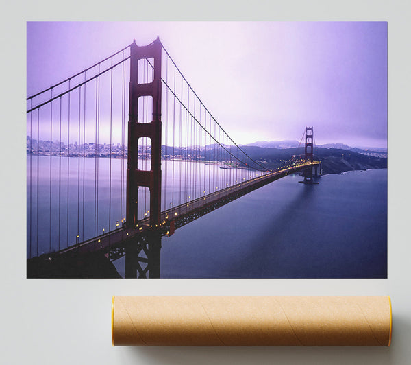 Violet Hour And Fog Surround The Golden Gate Giclee Print