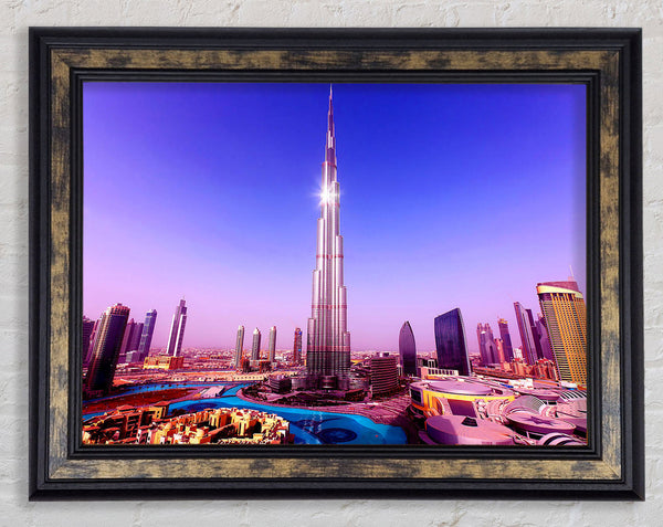Worlds Tallest Tower Burj Khalifa Framed Print