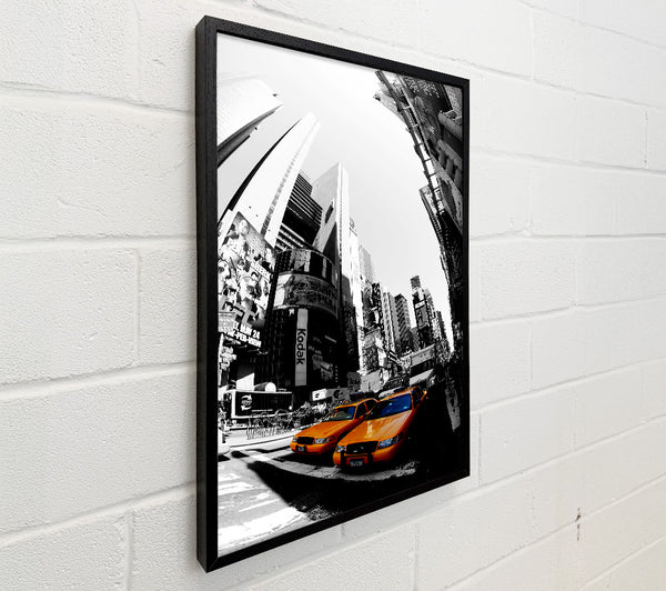 Yellow Cab Duo On 5Th Avenue