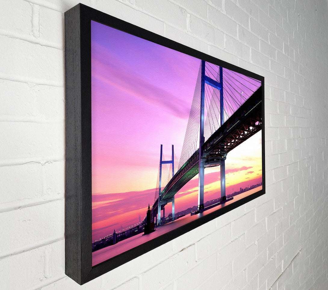  A Canvas Print of Yokohama Bay Bridge Japan Canvas Wall Art